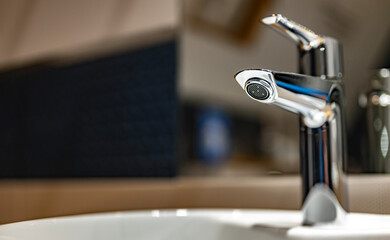 Products displayed in bathroom accessories store