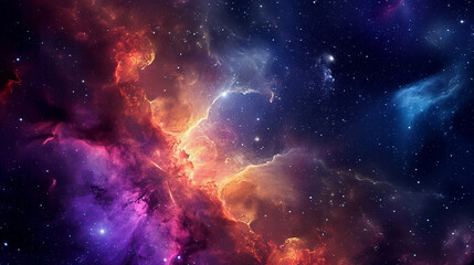 Fototapeta premium Colorful milkyway galaxy night stars family landscape