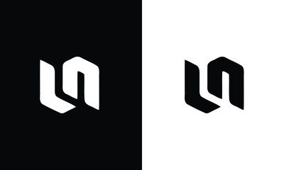 Modern unique letter LN logo design template