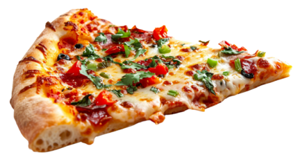 Isolated Tao Pizza Slice on a transparent background
