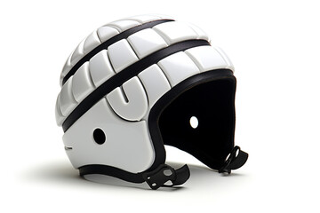 Fototapeta premium Rugby scrum cap isolated on white background created with Generative Ai