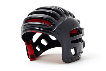 Fototapeta premium Rugby scrum cap isolated on white background created with Generative Ai