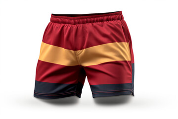 Rugby shorts isolated on white background created with Generative Ai