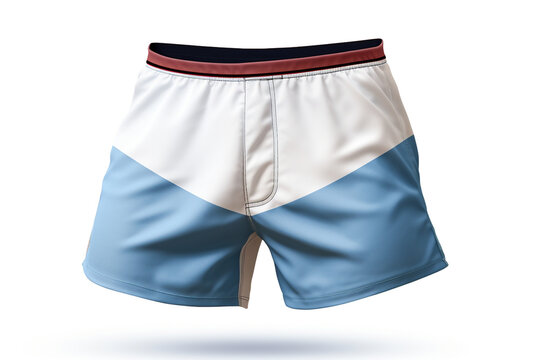 Rugby shorts isolated on white background created with Generative Ai