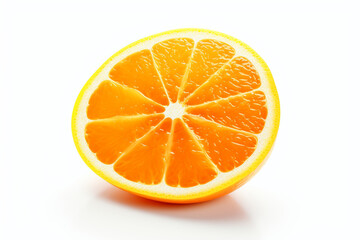 halftime orange slices isolated on white background created with Generative Ai