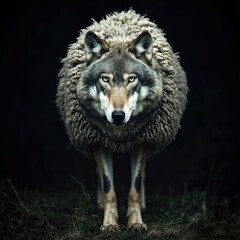 a wolf in sheeps cloths - full body portrait