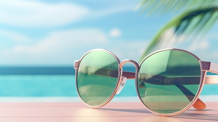 Sunglasses on the beach