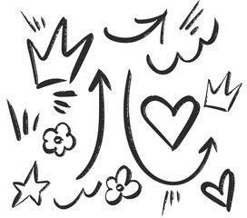 vector hand drawn arrow illustration collection set