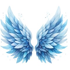 Obraz premium watercolor paint angel wings for holiday card decor