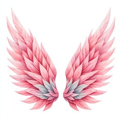 watercolor paint angel wings for holiday card decor