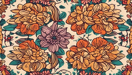 seamless pattern with flowers