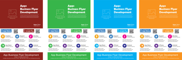 Apps business Flyer Development with A4 size