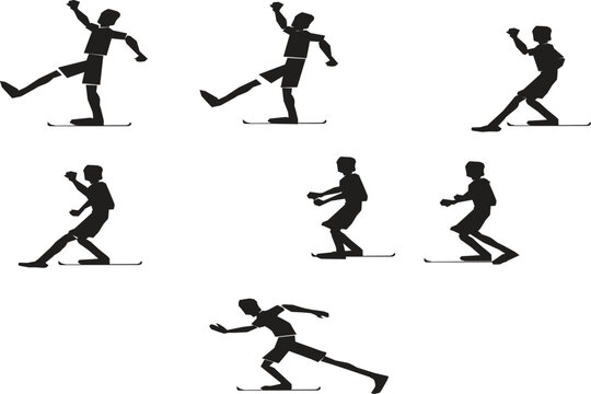 skating image sequence for animation.