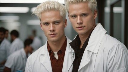 two young male doctors