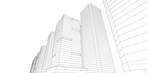 Fototapeta premium abstract architecture vector 3d illustration