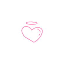 Heart Love Icon Line for Valentine day 