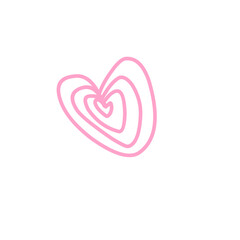 Heart Love Icon Line for Valentine day 