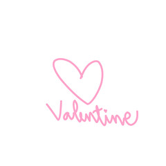 Heart Love Icon Line for Valentine day 