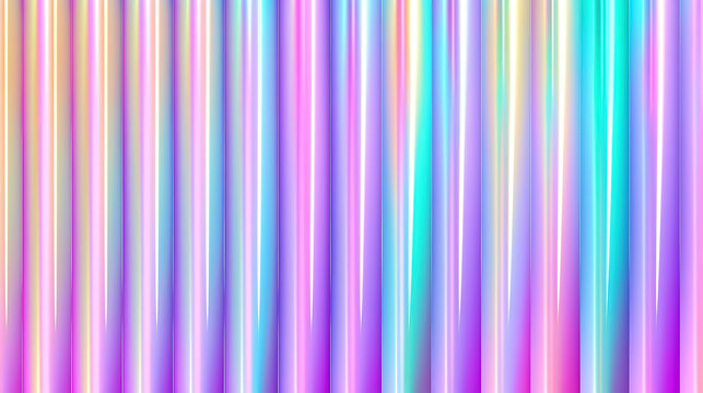 Trendy pearlescent pastel rainbow prism effect