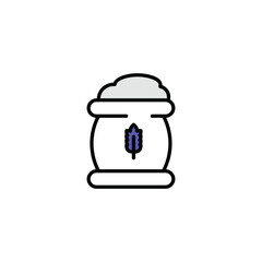 Flour icon design with white background stock illustration