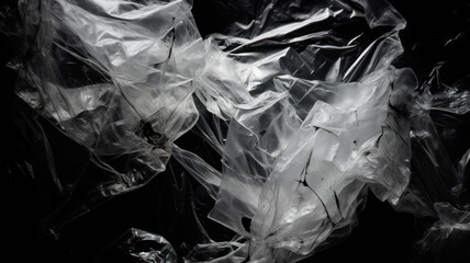 Eco-conscious Elegance, Plastic Bag in Monochrome