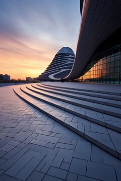 Futuristic architecture of National Centre for the Performing Arts in Beijing