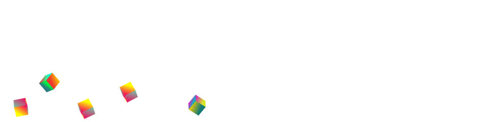 Fototapeta na wymiar Multicolored Rhombus Vector White Panoramic