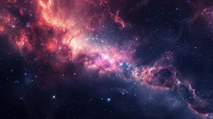 Obraz na płótnie Canvas Colorful milkyway galaxy night stars family landscape