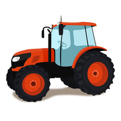 Agricultural tractor vector illustration