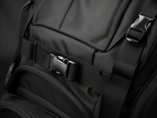 close up of a luxury black bag with the best materials