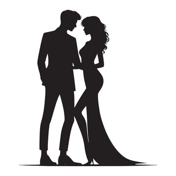 recommend clip art: Whispers of Unity: A detailed Valentine Couple silhouette, creating a poetic ambiance of love's unity - valentine couple silhouette Valentine Silhouette - Couple vector
                    
