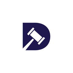 Creative modern initial D law firm logo symbol template