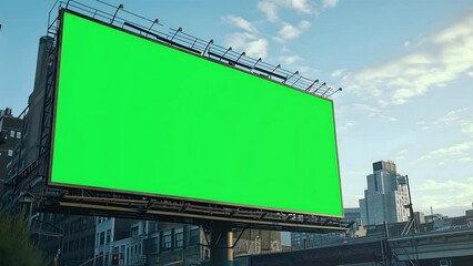 Advertising billboard green screen