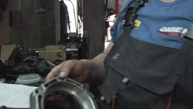 Diesel Engine Overhaul and Rebuild. Repair of the tractor engine