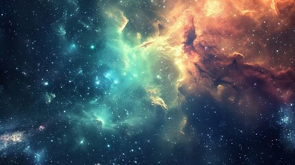 Obraz premium Colorful milkyway galaxy night stars family landscape