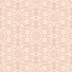 Hand drawn butterflies flowers seamless pattern. Scandinavian folk seamless butterfly floral texture