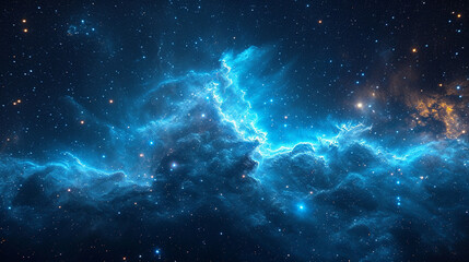 Fototapeta premium A celestial masterpiece capturing the mythical charm of the Cassiopeia constellation, its distinctive W-shape elegantly etched against a canvas of cosmic wonder.