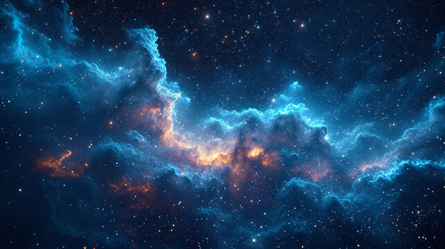 An awe-inspiring cosmic canvas showcasing the majestic Taurus constellation, with the glowing presence of the star Aldebaran illuminating a celestial landscape.