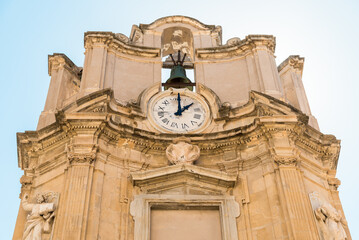 View of the church of the Souls of Purgatory or Anime del Purgatorio in Trapani town, western Sicily, Italy