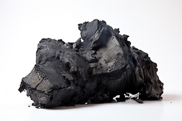 Smoldering coal isolated on white background