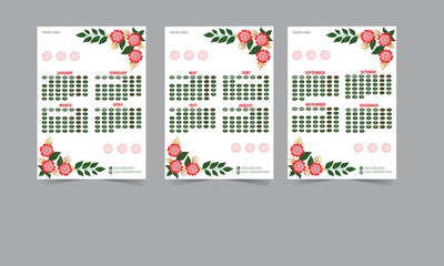 2024 New year desk calendar design template