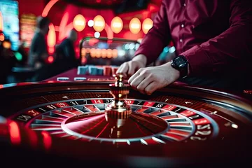 Foto op Canvas casino roulette table © BetterPhoto