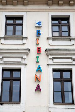 Bratislava, Slovakia - January, 04, 2024 : BIBIANA, International House Of Art For Children (Medzinarodny dom umenia pre deti). Bratislava. Slovakia.