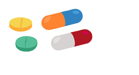 pills isolated on white
