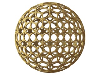 Wireframe Shape Geometric Leaf Pattern Ball 3D print model