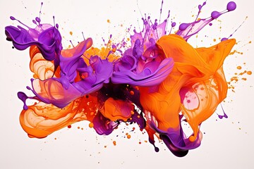 colorful paint splashes