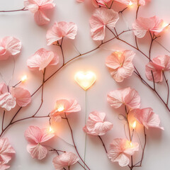 Romantic holiday background for Valentine's Day, Mother's Day, international Women's Day. March 8. birthday