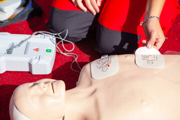 AED - Automated External Defibrillation during CPR and first aid certification course