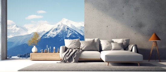 Obraz premium living room with beautiful iceberg views