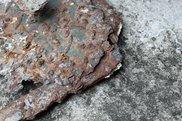 Corroded and damaged metal plates